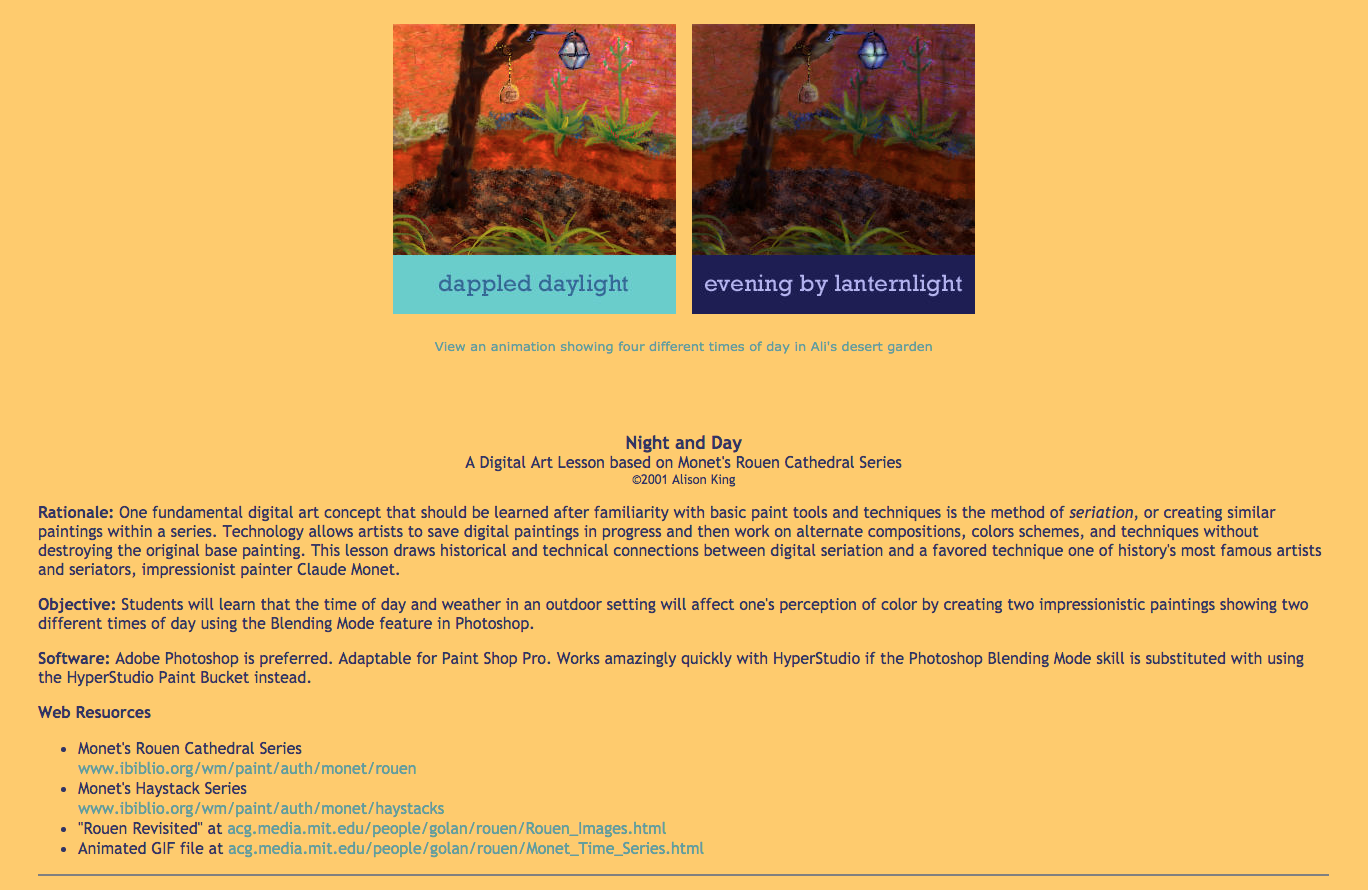 Night and Day: A Digital Art Lesson based on Monet's Rouen Cathedral Series Lesson Plan