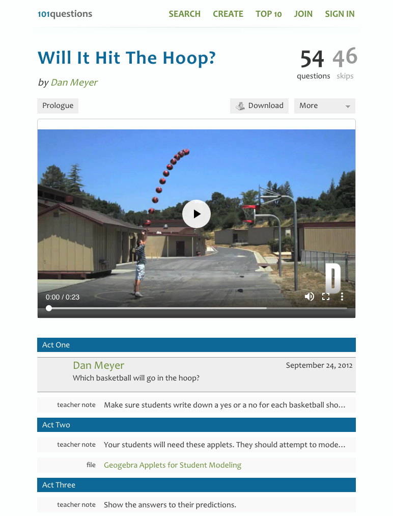 Will It Hit The Hoop? Activity