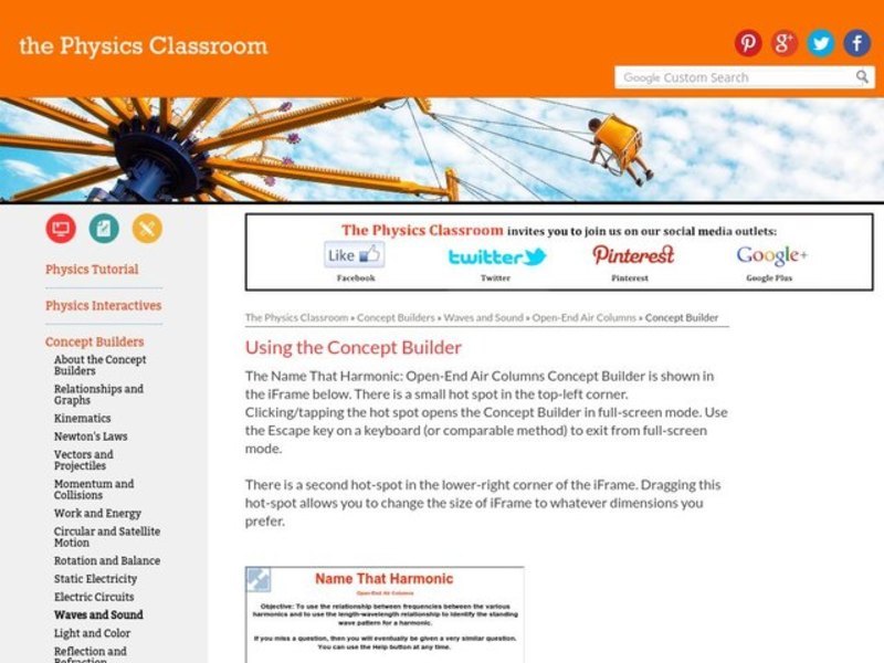 Name That Harmonic: Open-End air Columns Interactive