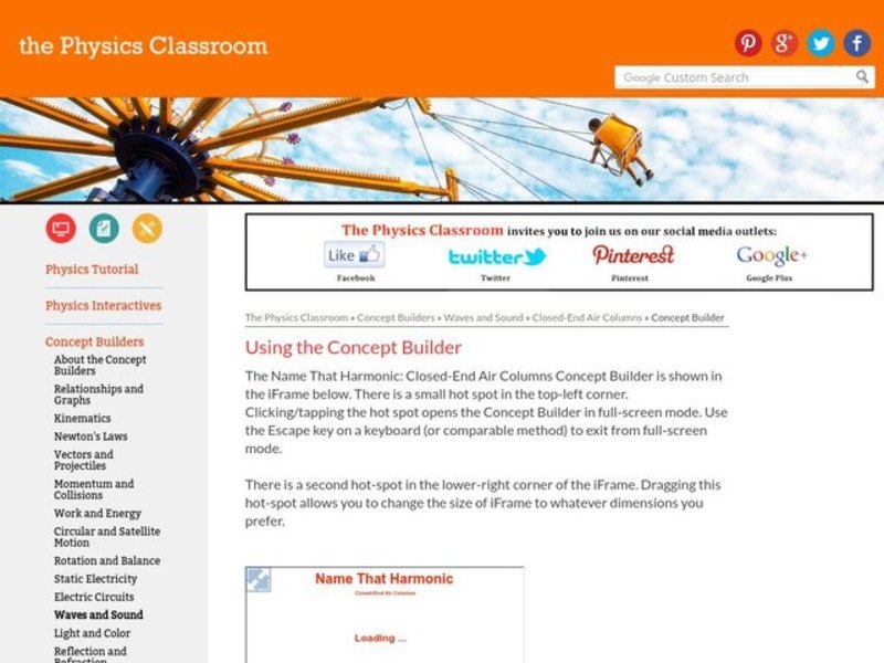 Name That Harmonic: Closed-End air Columns Interactive