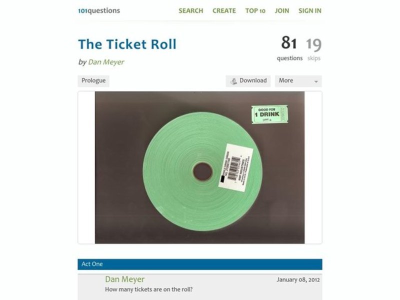 The Ticket Roll Activity