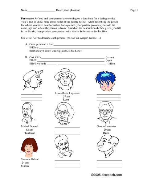 Guess Who? Worksheet