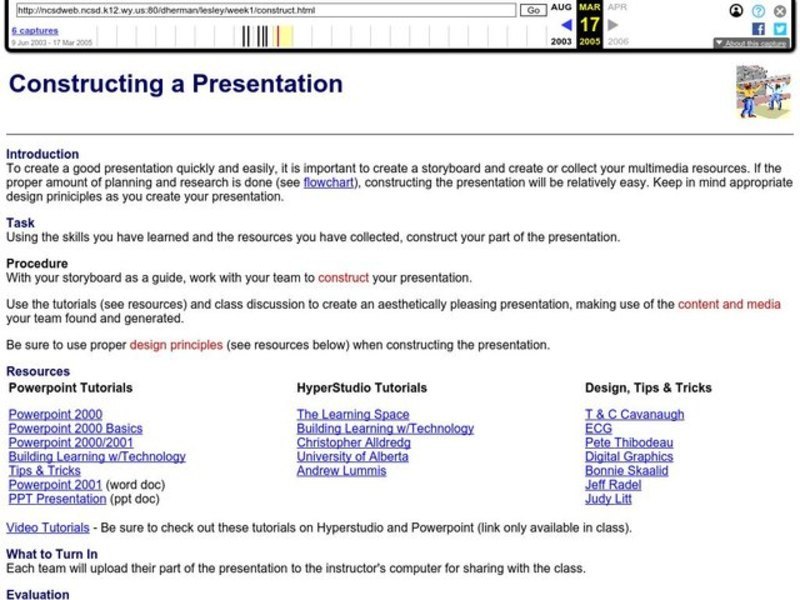 Constructing a Presentation Lesson Plan