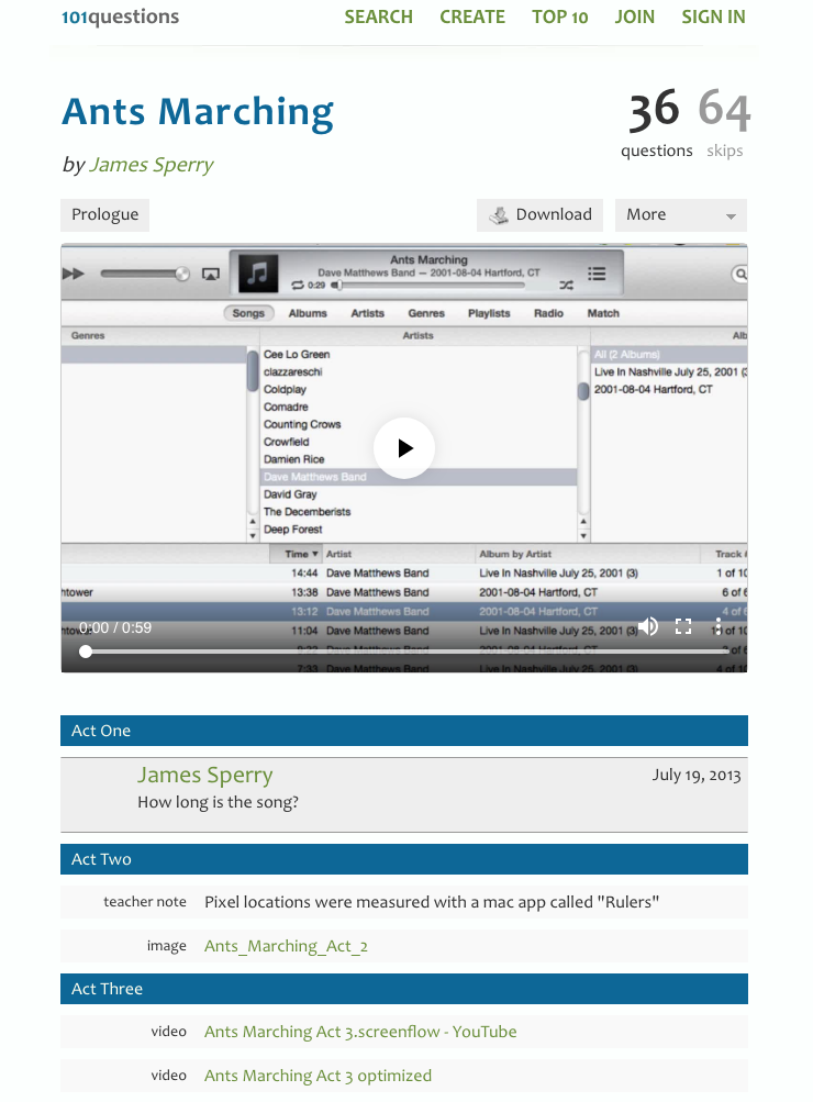 Ants Marching Activity