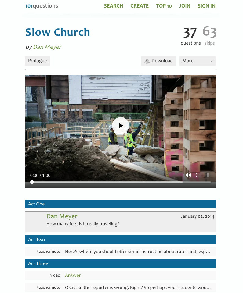 Slow Church Activity