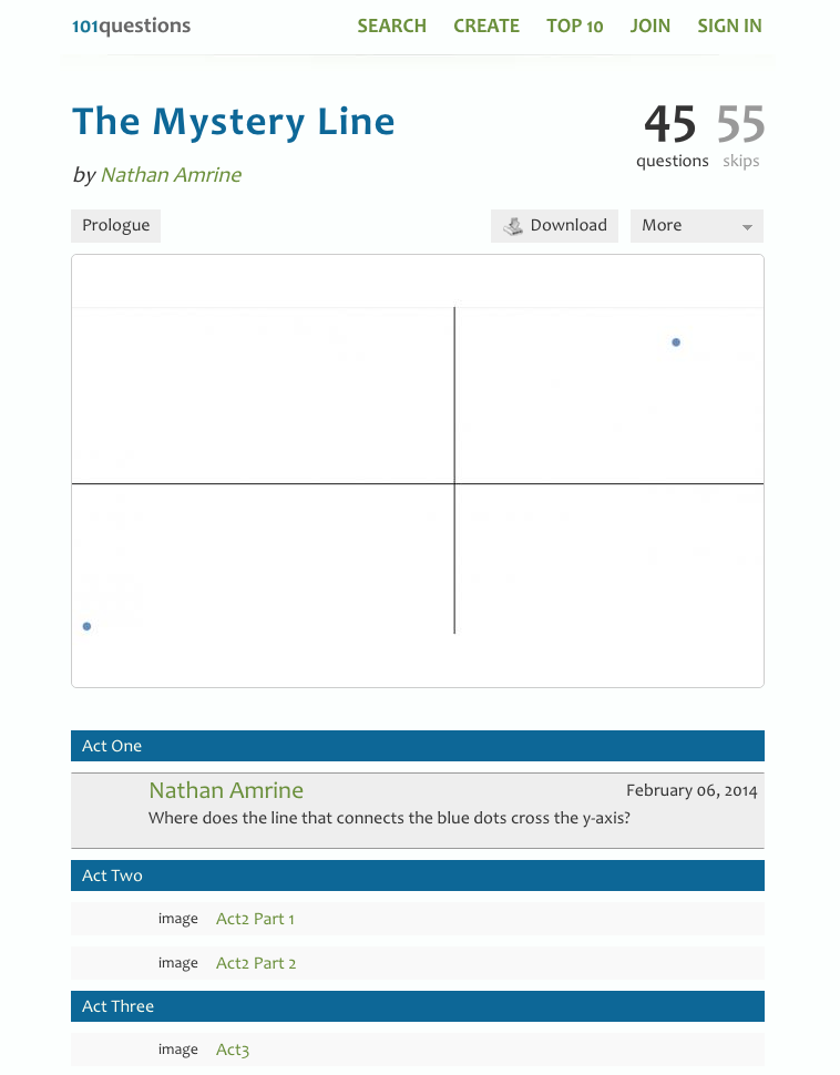 The Mystery Line Activity