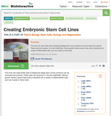 Creating Embryonic Stem Cell Lines Instructional Video