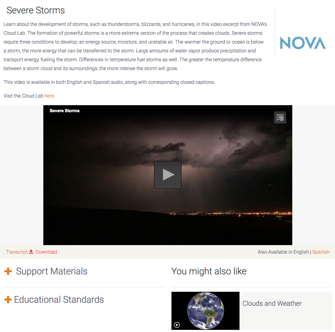 Severe Storms Instructional Video