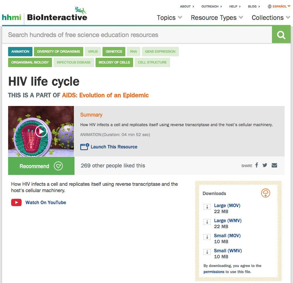 HIV Life Cycle Instructional Video