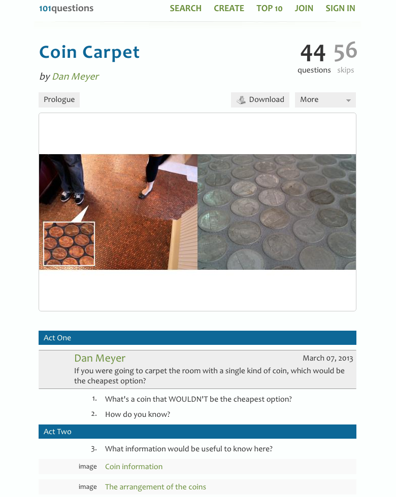 Coin Carpet Activity