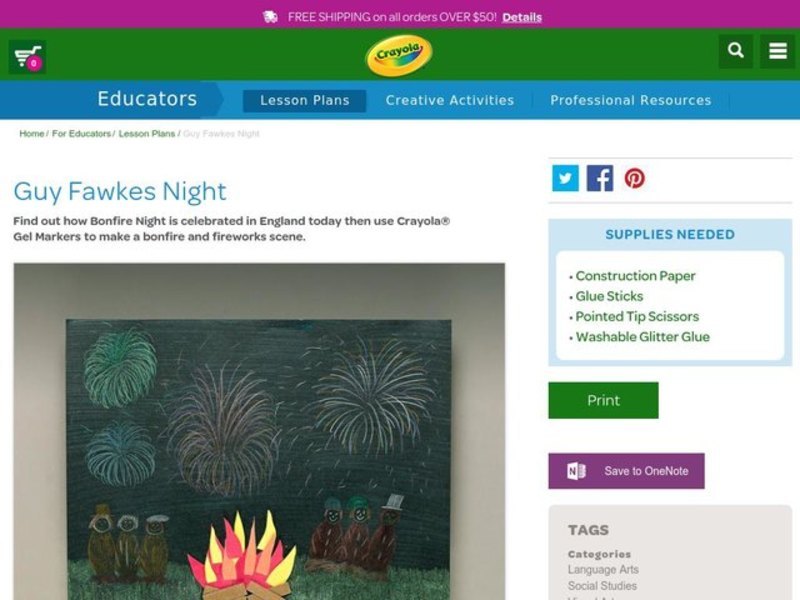 Guy Fawkes Night Lesson Plan