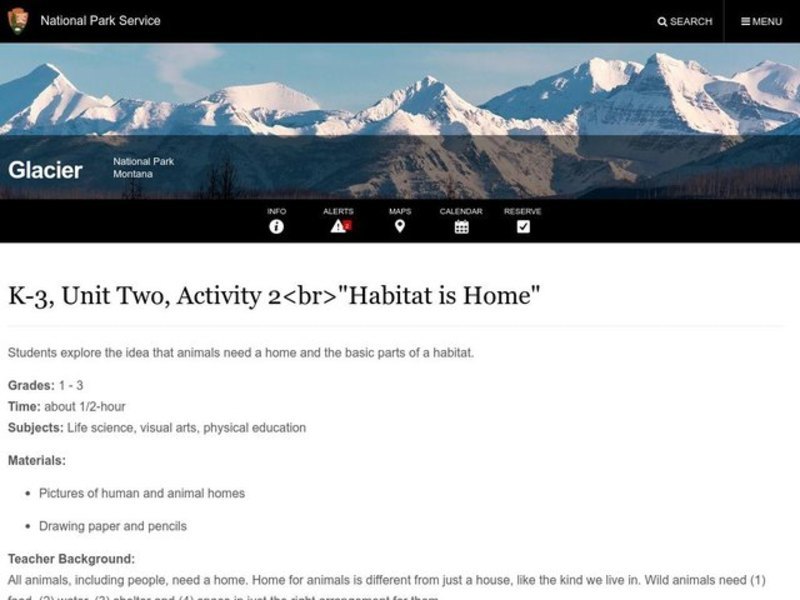 Habitat is Home Lesson Plan