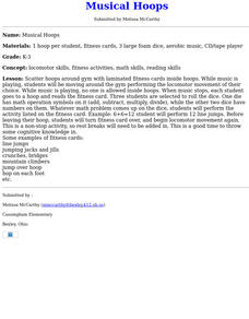 Musical Hoops Lesson Plan