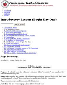 Introduction to Economics Lesson Plan