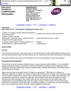 Underwater Fireworks Lesson Plan