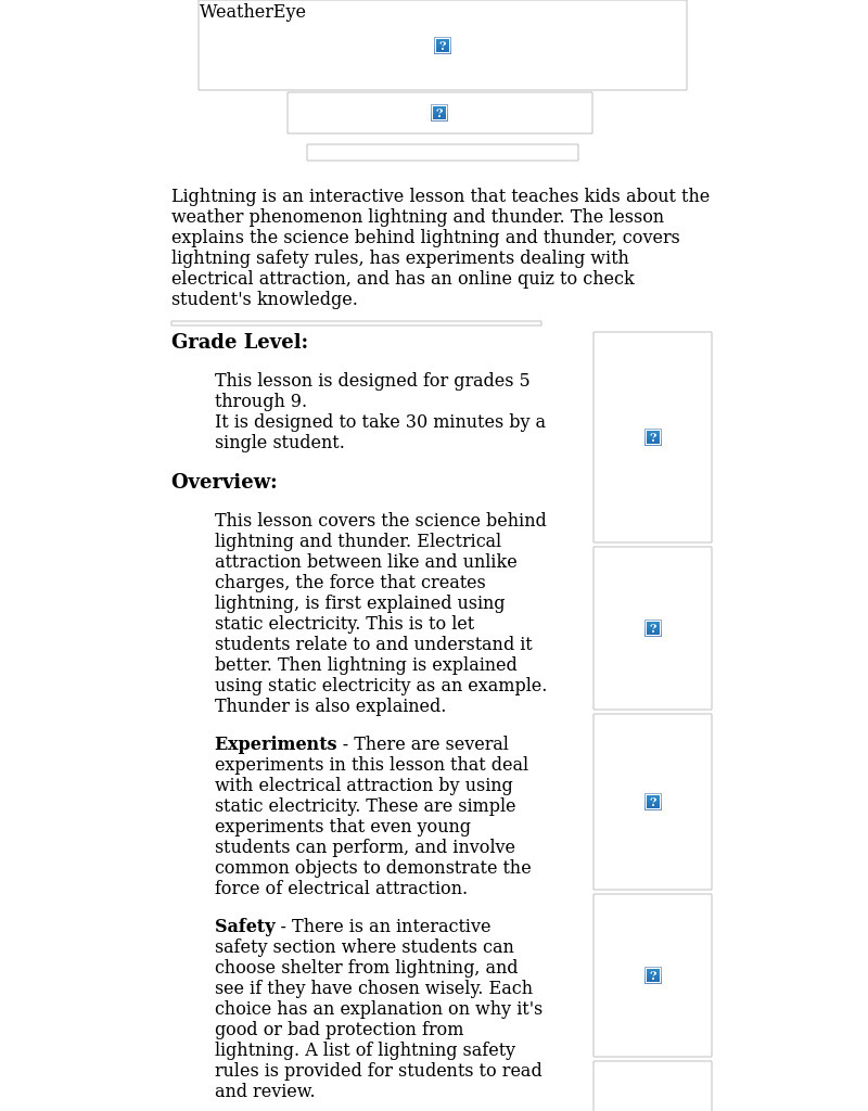 Lightning Lesson Plan