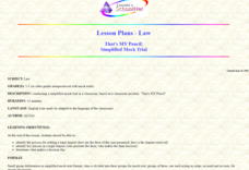 That's MY Pencil: Simplified Mock Trial Lesson Plan