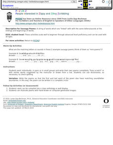 Pizzaz!...Sausage Poems Lesson Plan
