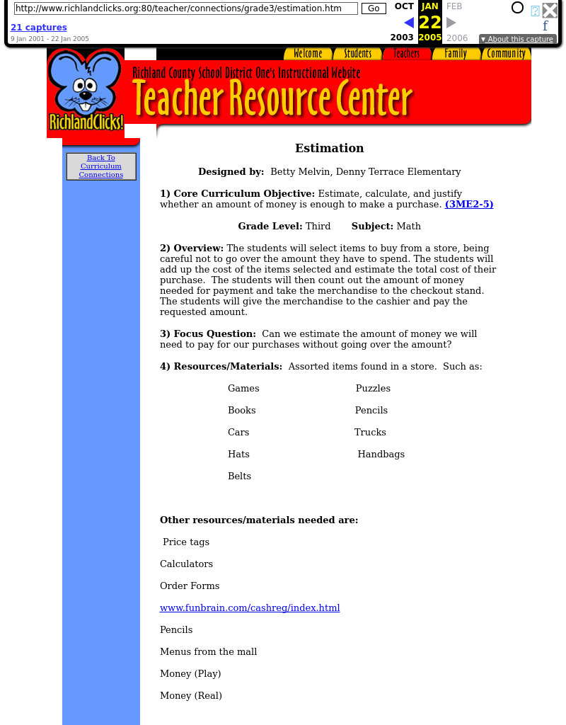 Estimation Lesson Plan