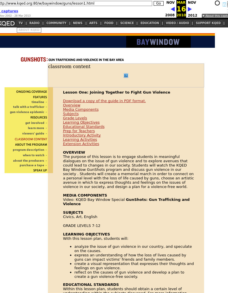 Joining Together to Fight Gun Violence Lesson Plan