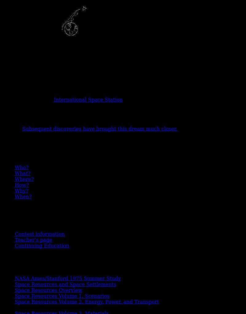Space Settlement Design Lesson Plan