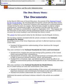 The Don Henry Story Lesson Plan