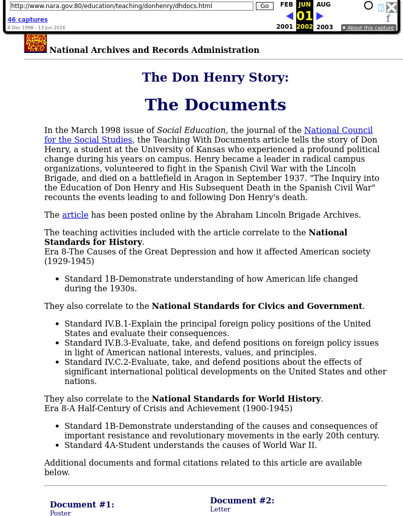The Don Henry Story Lesson Plan