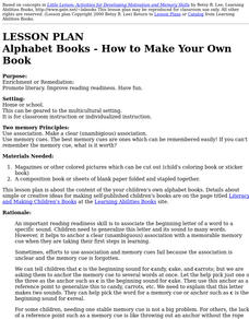 Alphabet Books - How To Make Your Own Books. Lesson Plan