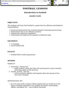 Introduction to Football Lesson Plan