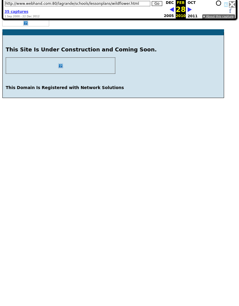 Wildflower Database Lesson Plan