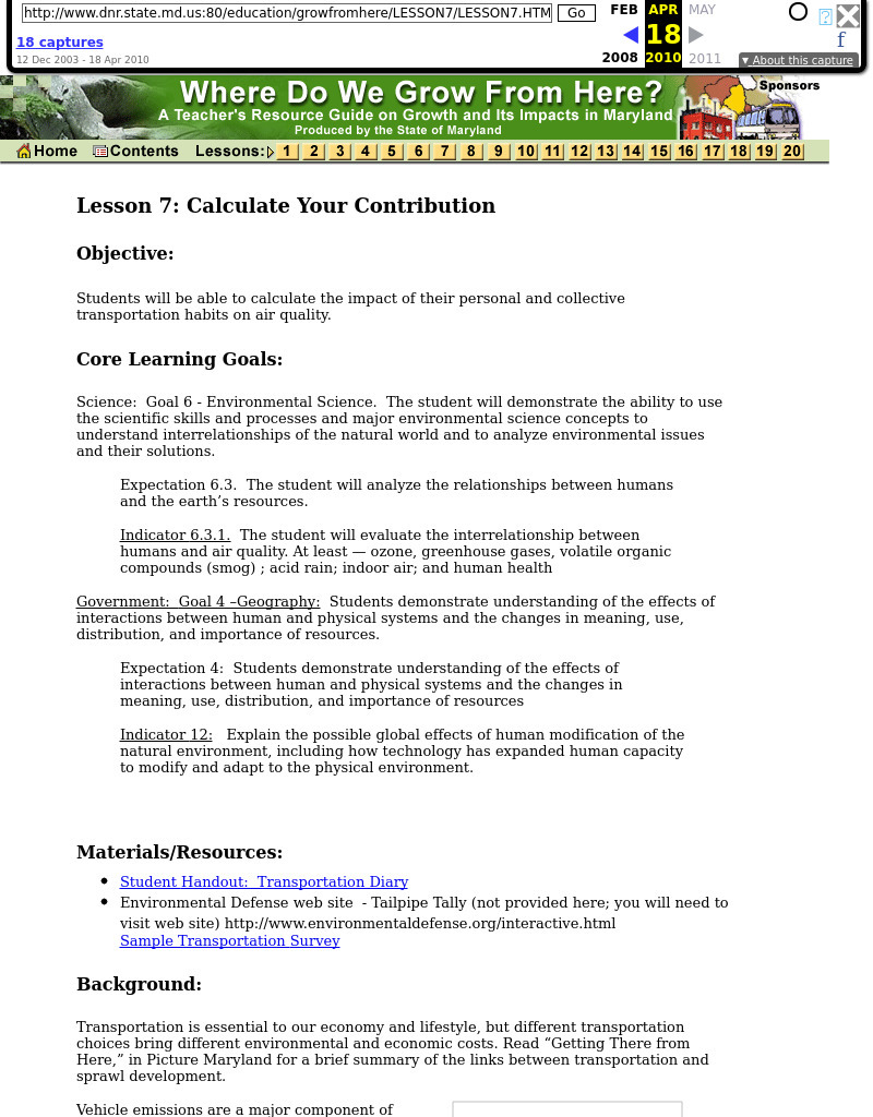 Calculate Your Contribution Lesson Plan