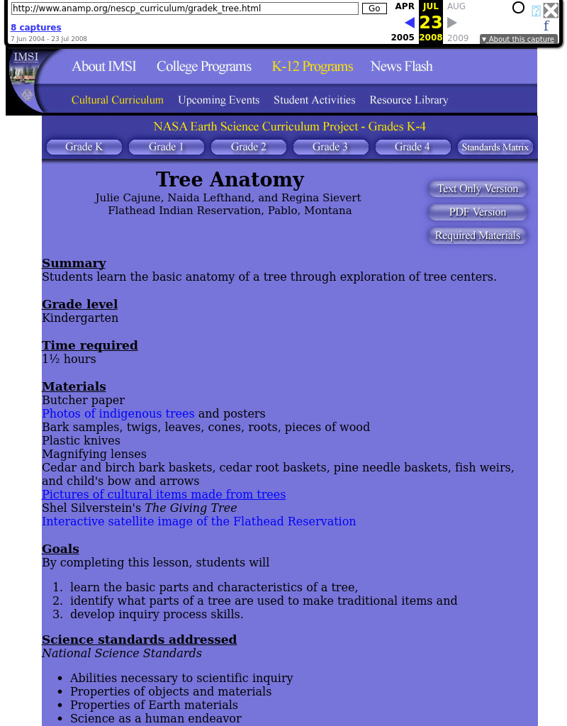 Tree Anatomy Lesson Plan