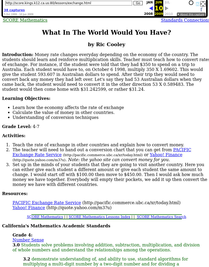 What In The World Would You Have? Lesson Plan
