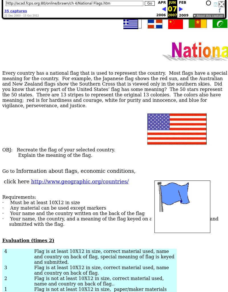 National Flags Lesson Plan