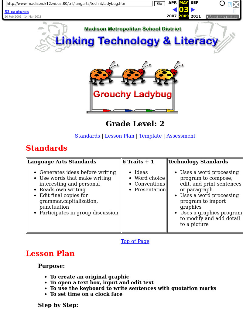 Grouchy Ladybug Lesson Plan