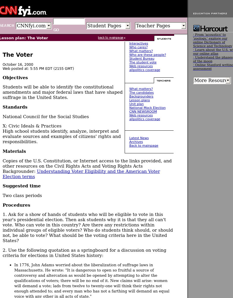 The Voter Lesson Plan