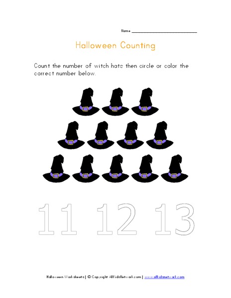 Halloween Counting Worksheet