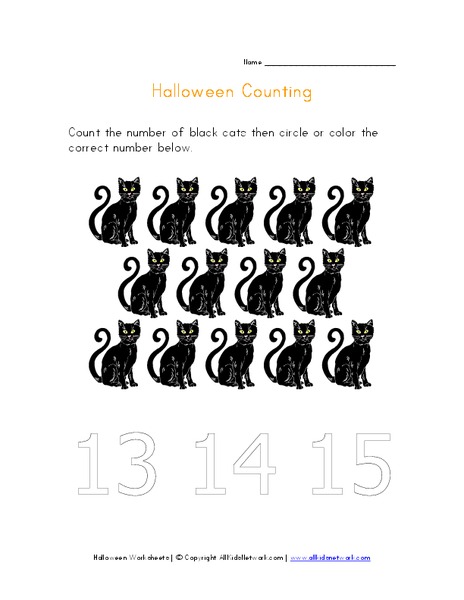Halloween Counting Worksheet