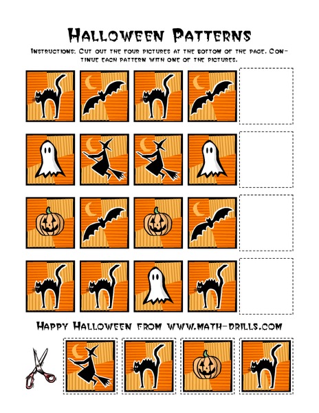 Halloween Patterns Worksheet