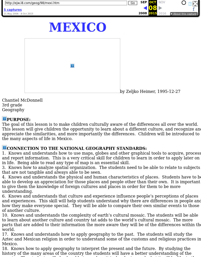 Mexico Lesson Plan