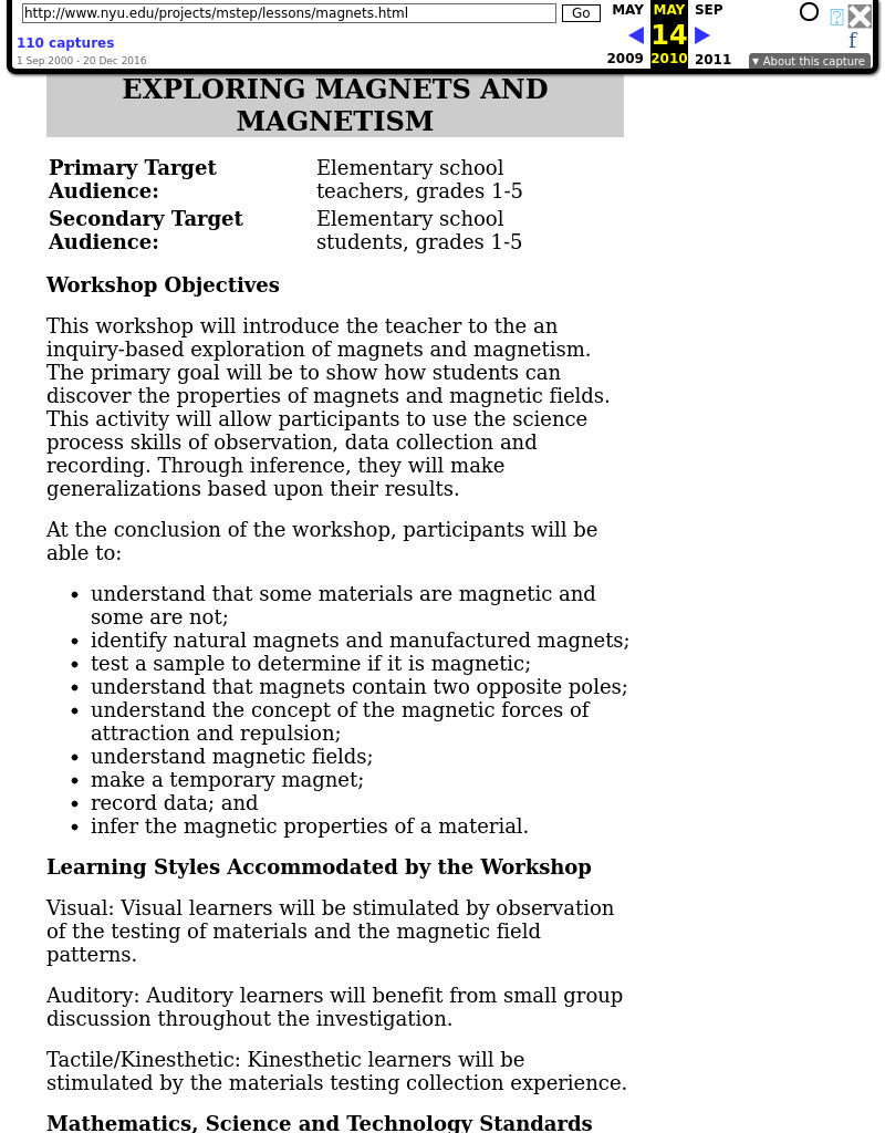 Exploring Magnets and Magnetism Lesson Plan