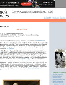 Title: "Pygmalion" - Topics: Drama/England; World/England Lesson Plan