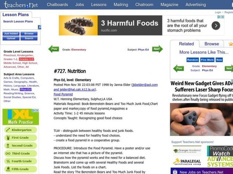 Nutrition Lesson Plan