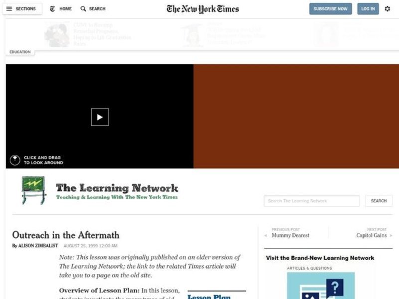 Outreach in the Aftermath Lesson Plan