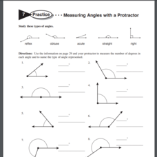 Practice: Measuring Angles and Using a Protractor and More! Worksheet