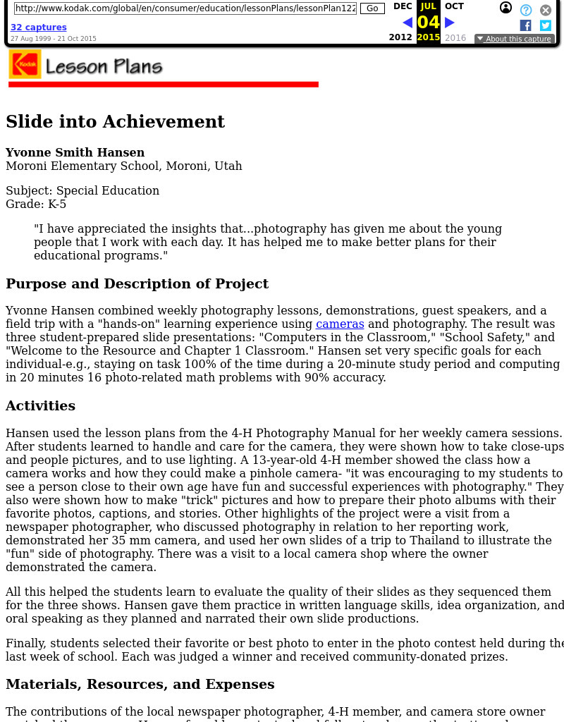 Slide into Achievement Lesson Plan