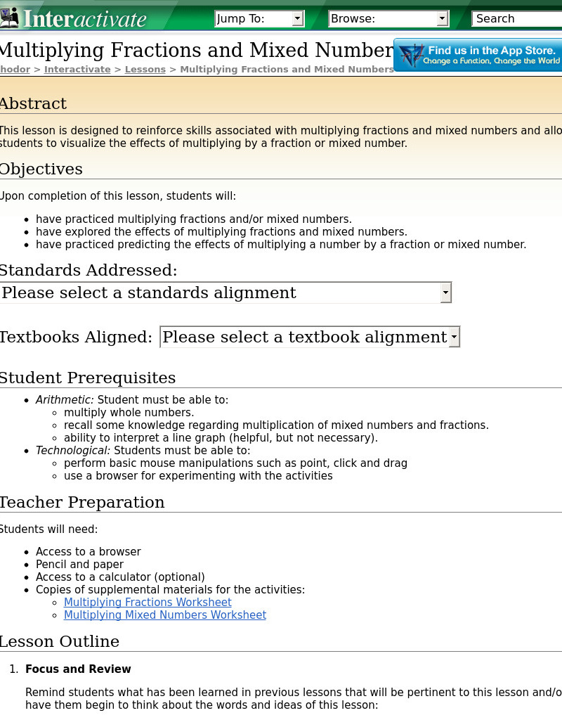 Multiplying Decimals and Mixed Numbers Lesson Plan