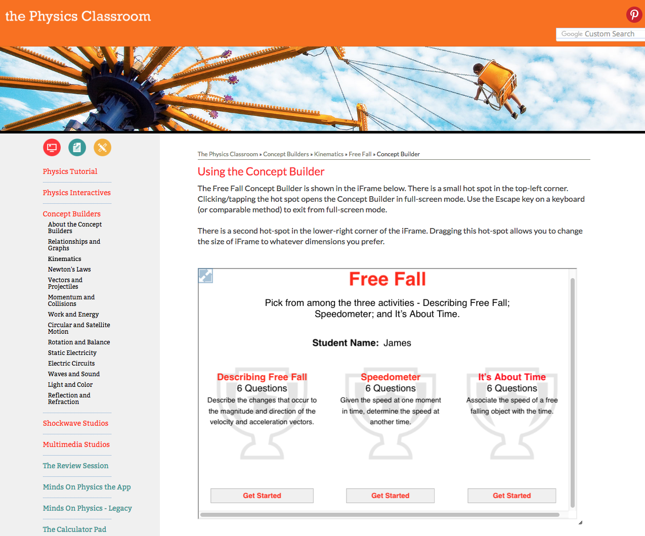 Free Fall Interactive