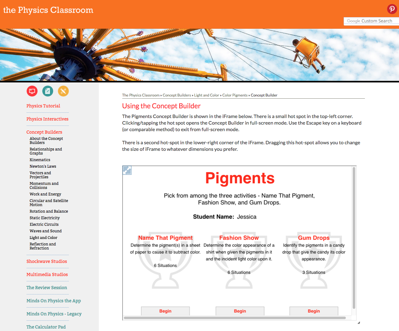 Color Pigments Interactive