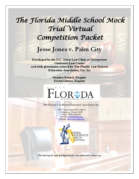 Middle School Mock Trial Competition Activity